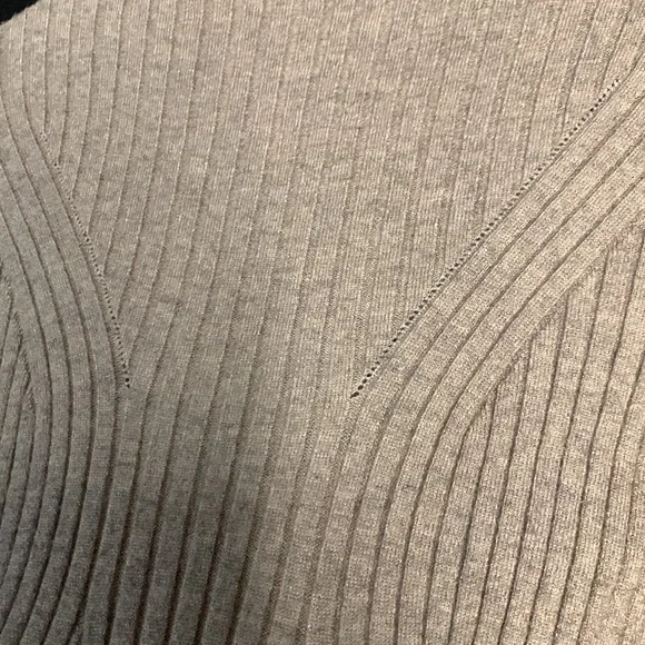 Lulus Snug as Can Be Ribbed Bodycon Sweater Dress Taupe Brown Women’s Size XS - Picture 4 of 5